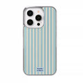 Cool Blue Preppy Striped iPhone Case