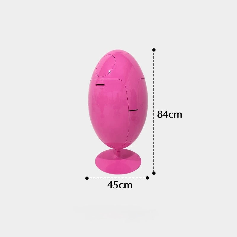 Dinosaur Egg Rotating Kitchen Trash Can Pink