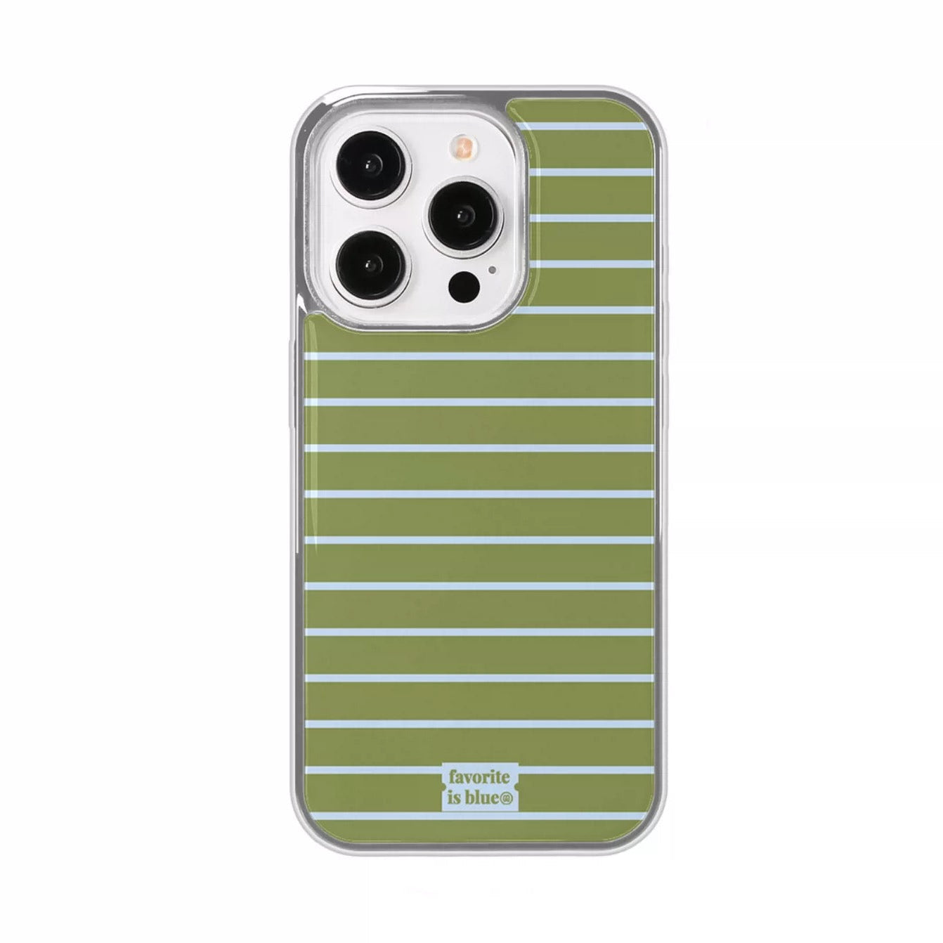 Blue Sporty Preppy Striped iPhone Case
