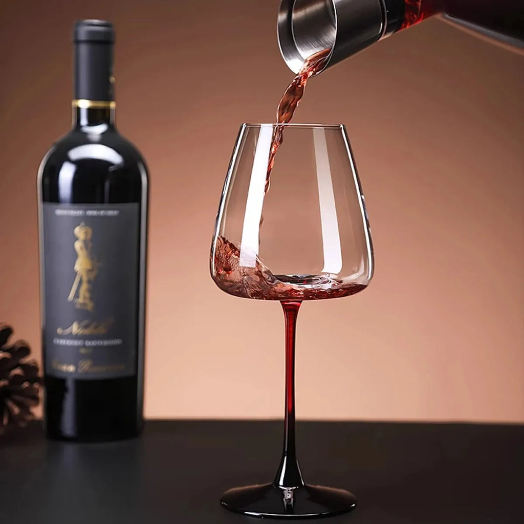 Ruby Stem Burgundy Wine Glass