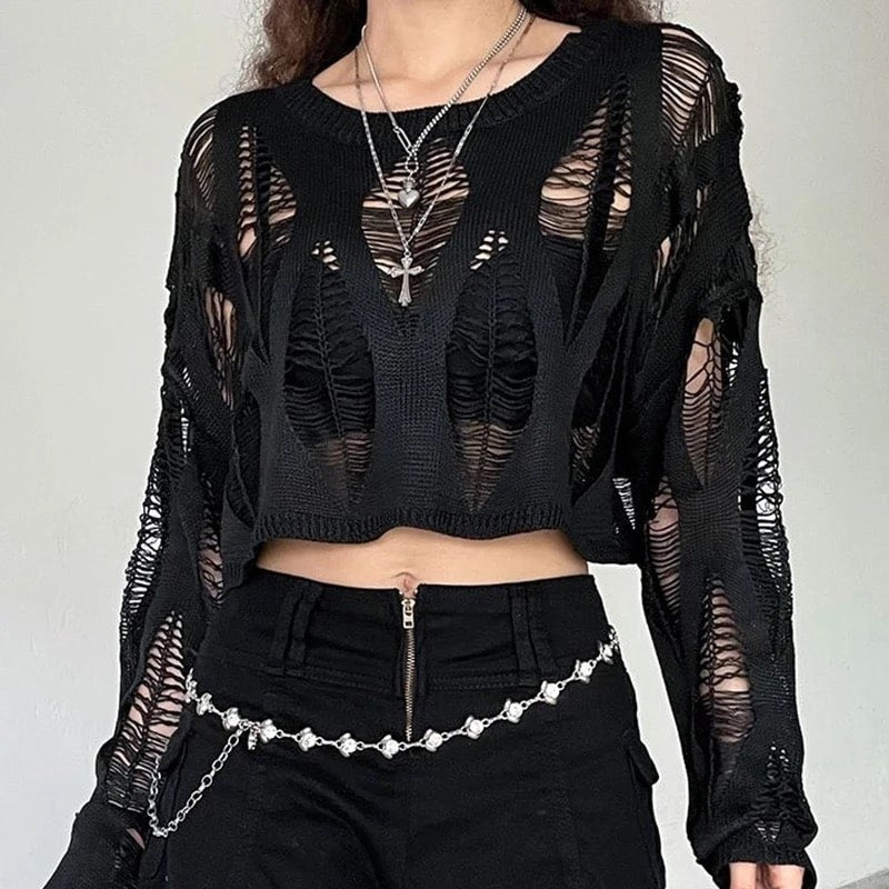 Gothic Black Sweater