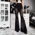 Gothic Black Flared Pants