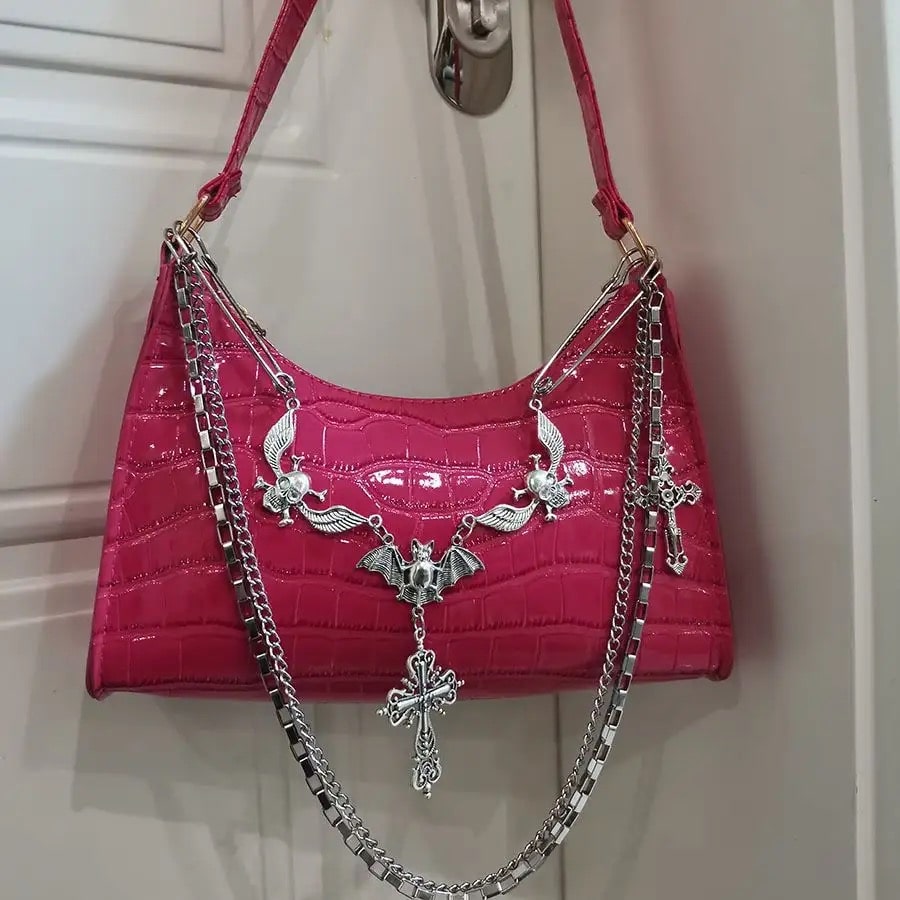 Gothic Cross Bag Pink