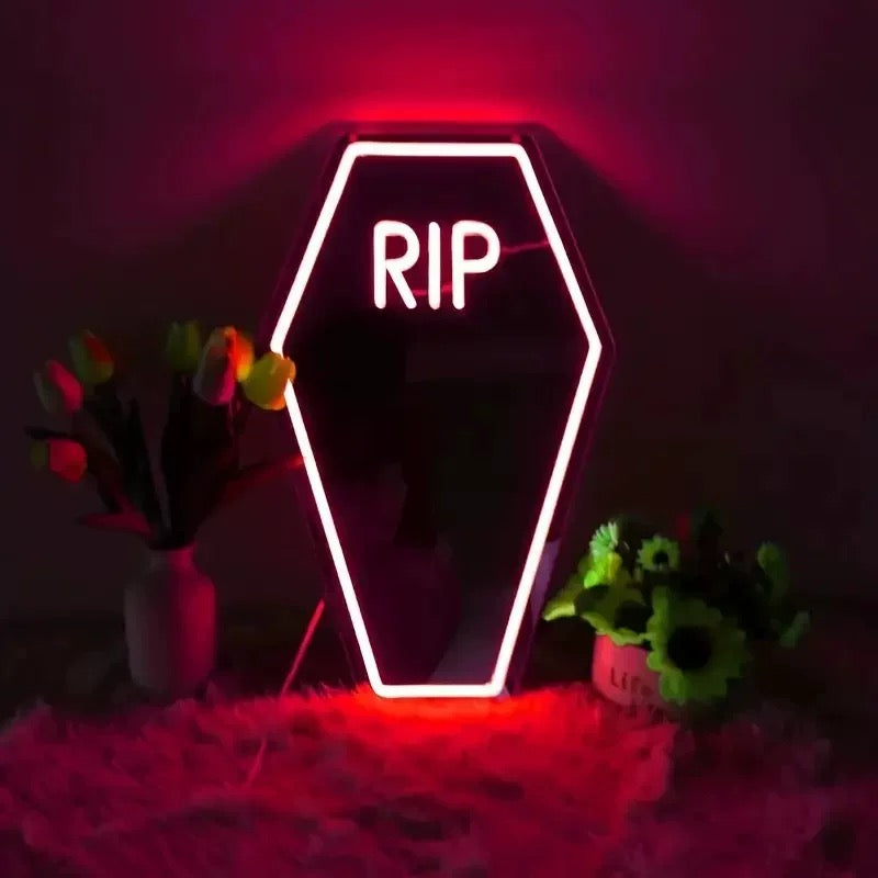 Coffin Neon Mirror Sign