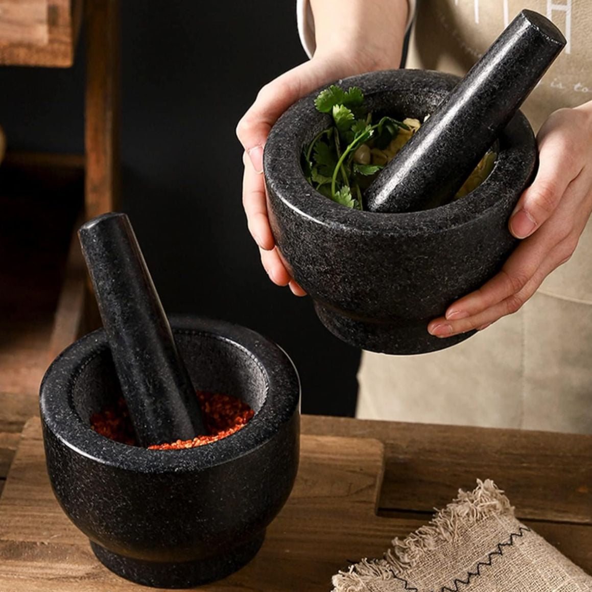 Granite Mortar and Pestle