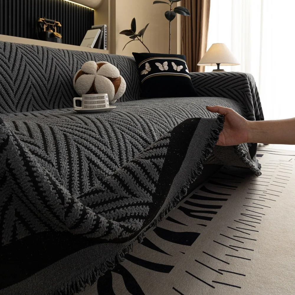 Verona Chevron Sofa Couch Cover