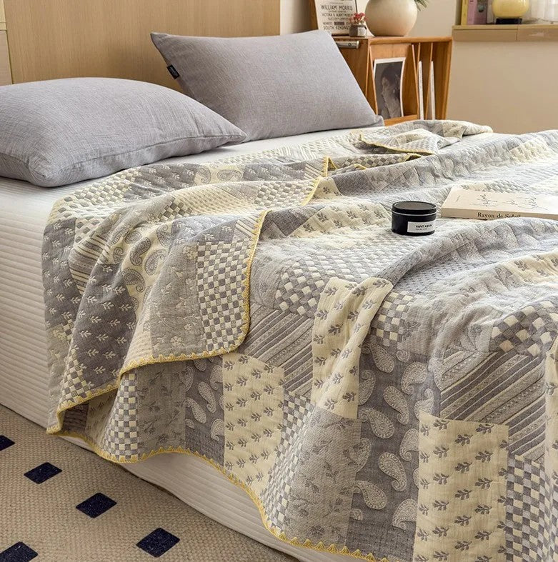 Retro Cotton Quilt - Patchwork Patterns