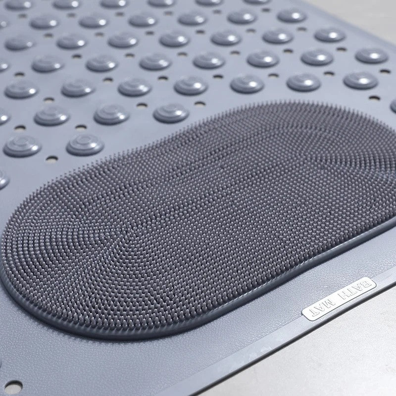 Non-Slip Bath Mat - Shower Mat with Foot Scrubber