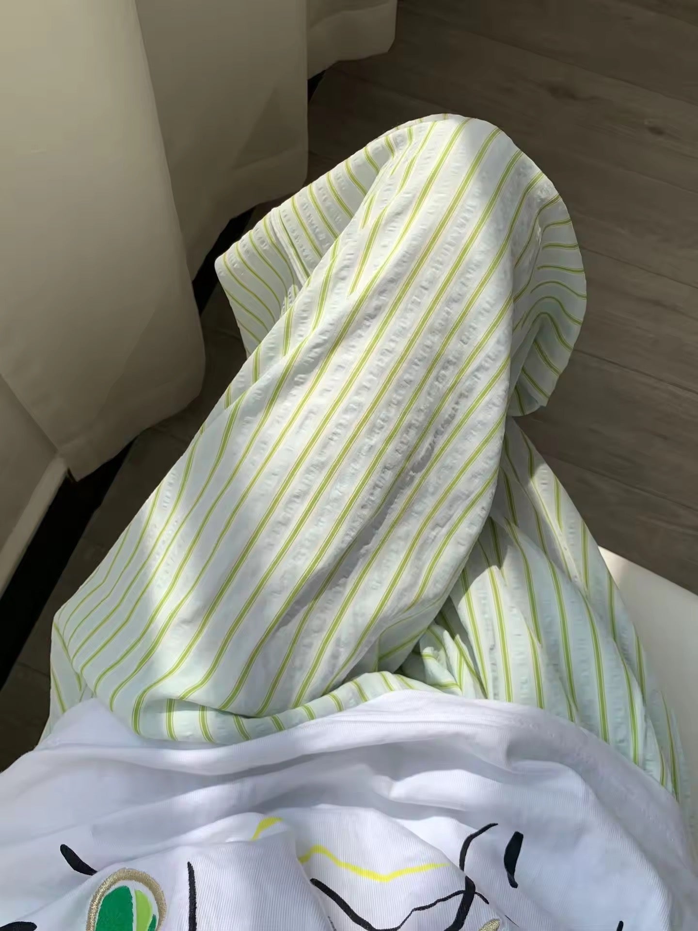 Cute Striped Pajama Pants Green