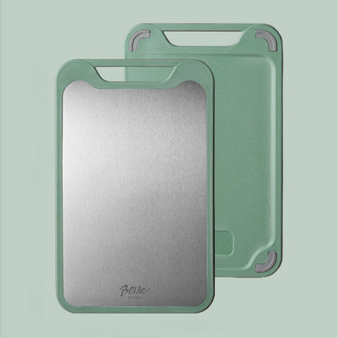 Luxury Double-Sided Stainless Steel Cutting Board Green