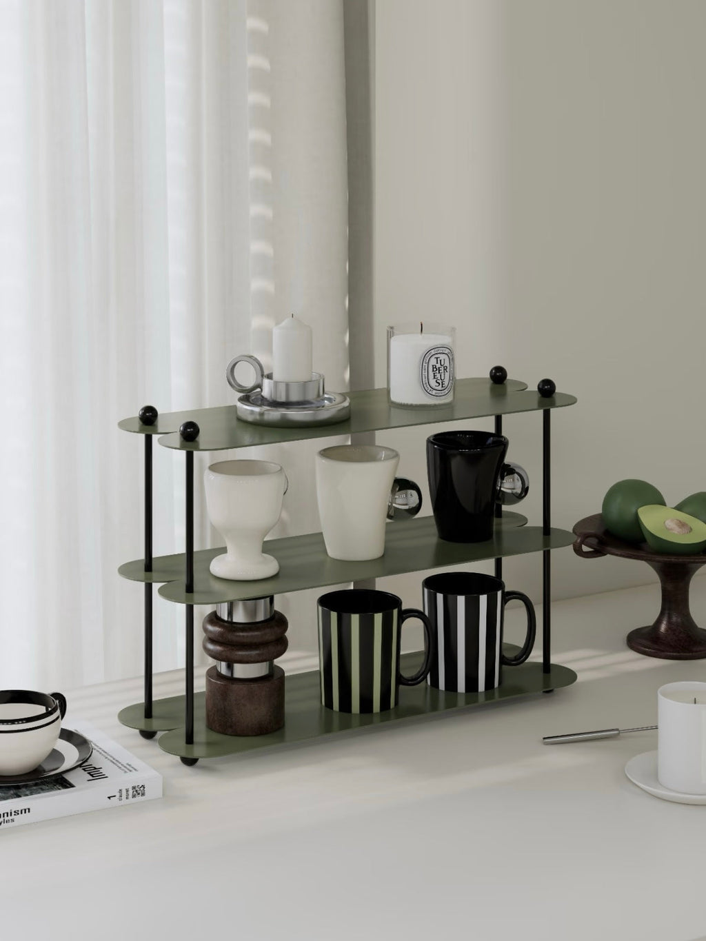 Curved Mug Display Shelf