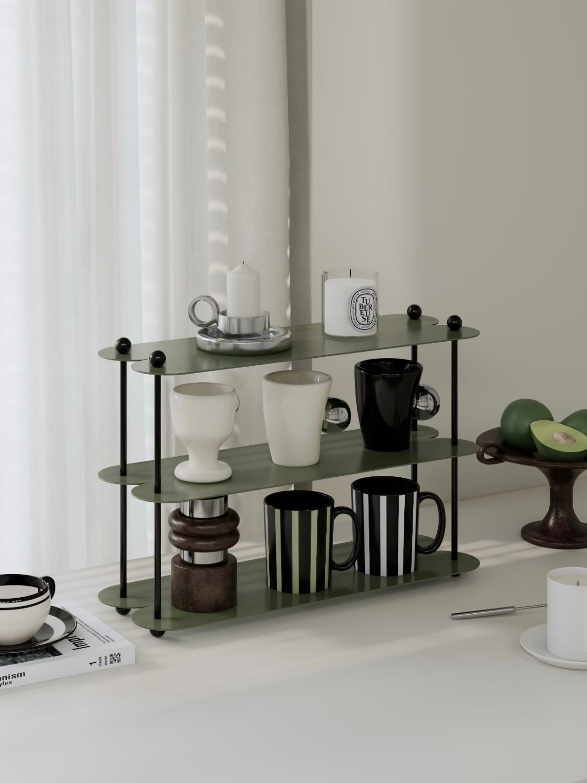 Curved Mug Display Shelf