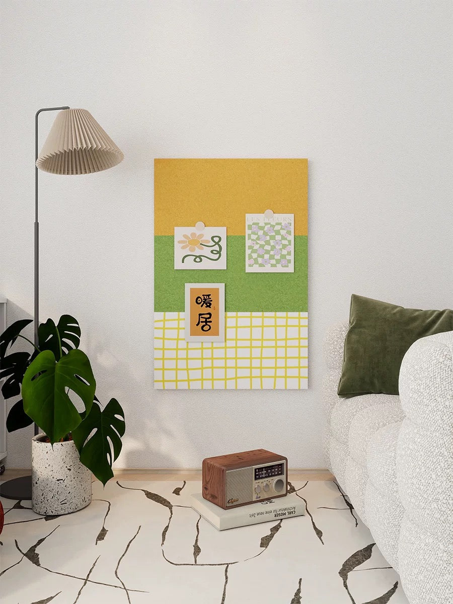 Checkered Felt Pin Board