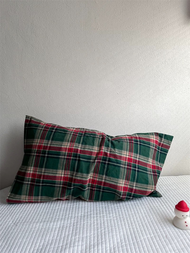 Plaid Christmas Pillowcase