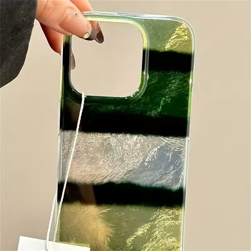 Retro Green Stripe iPhone Case