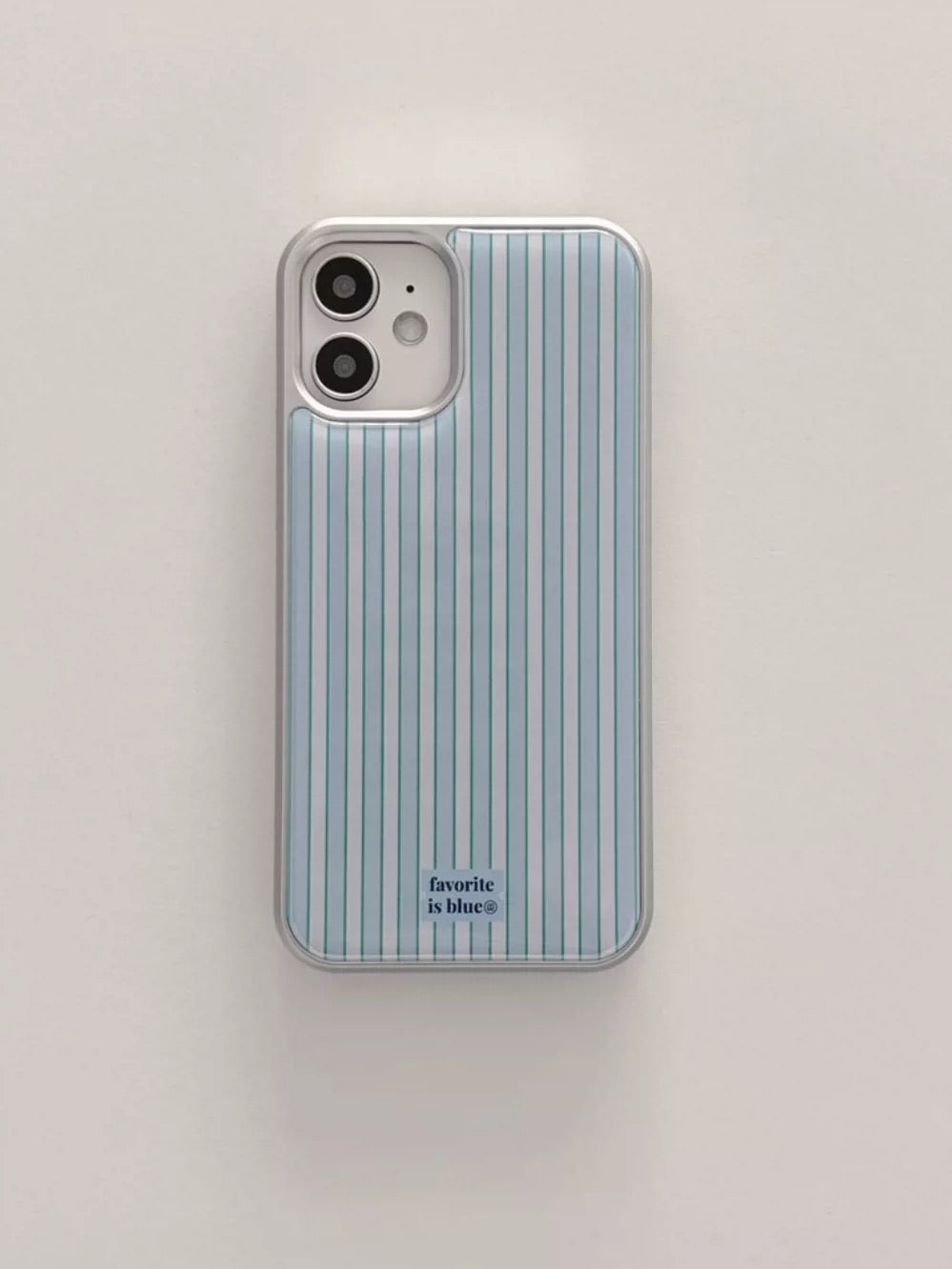 Olive Green Preppy Striped iPhone Case