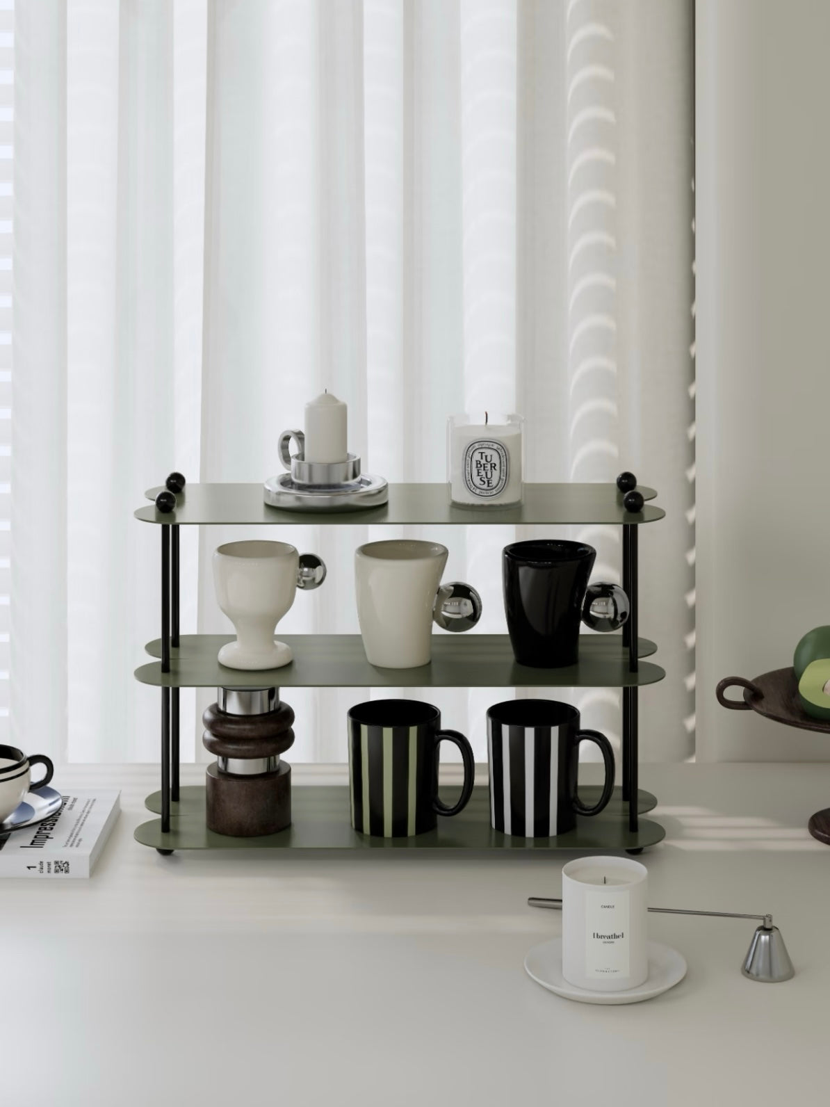 Curved Mug Display Shelf