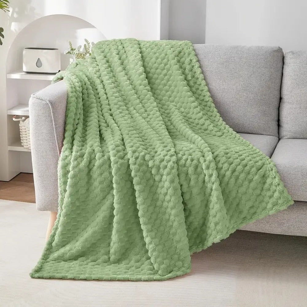 Marshmallow Comfort Throw Blanket Green