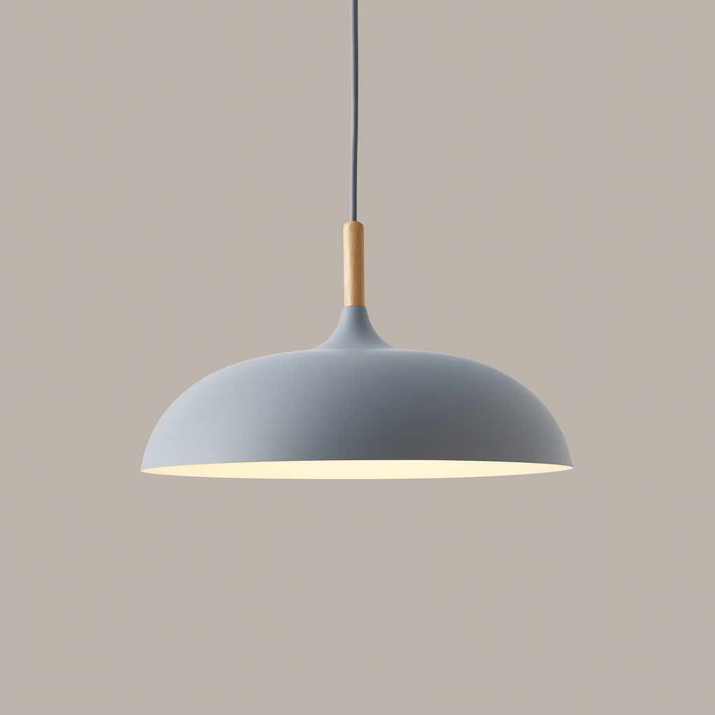Soft Pastel Palette Pendant Lights in Metal & Wood - Final Sale