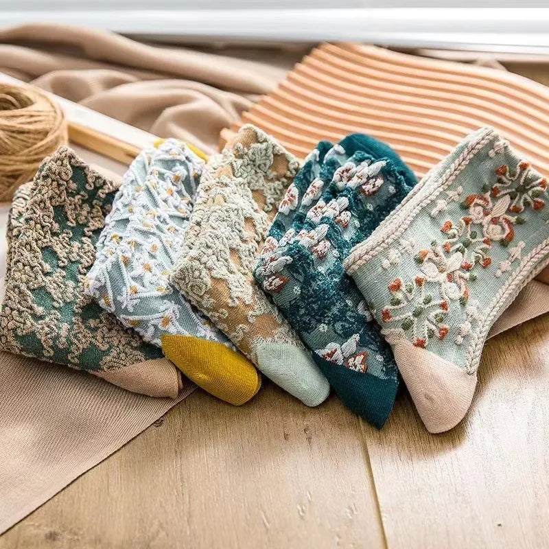 Women's Cute Floral Socks