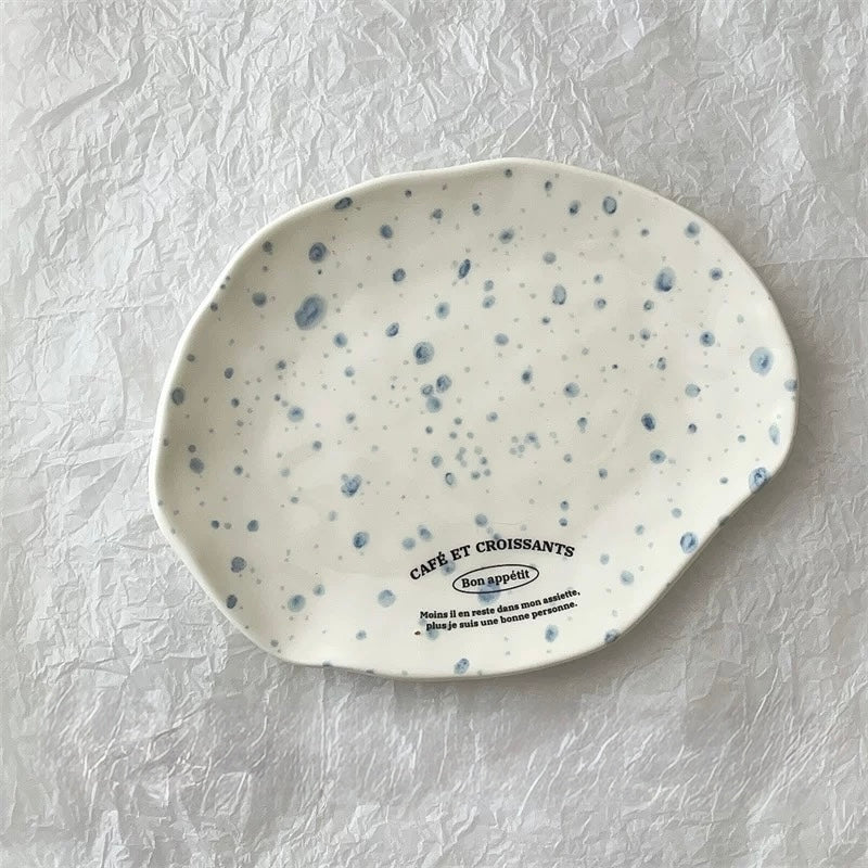French Cafe Irregular Plate & Jam Spreader