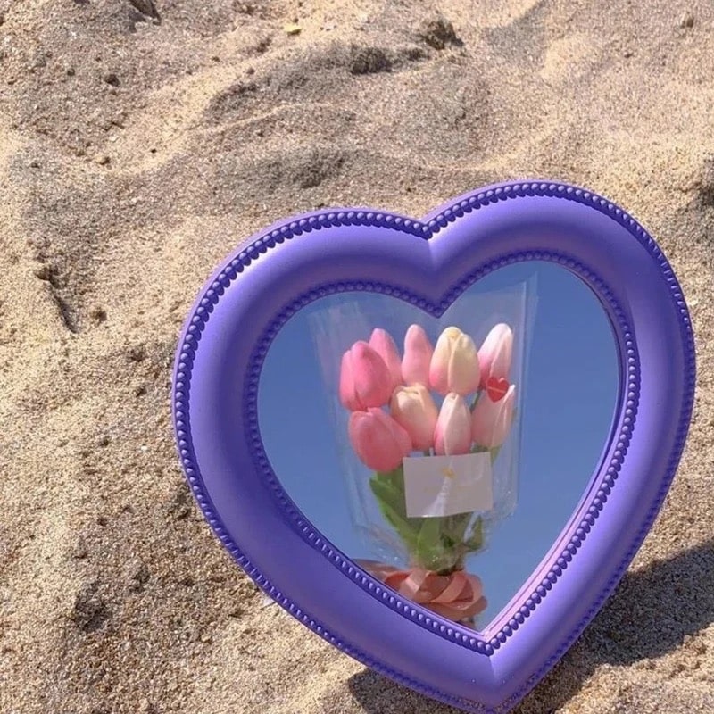 Pillow Heart Mirror Purple