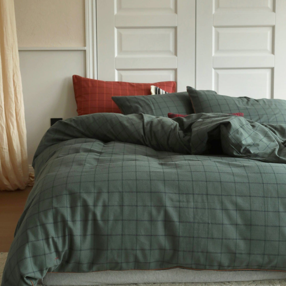 Heritage Plaid Cotton Flannel Bedding Set