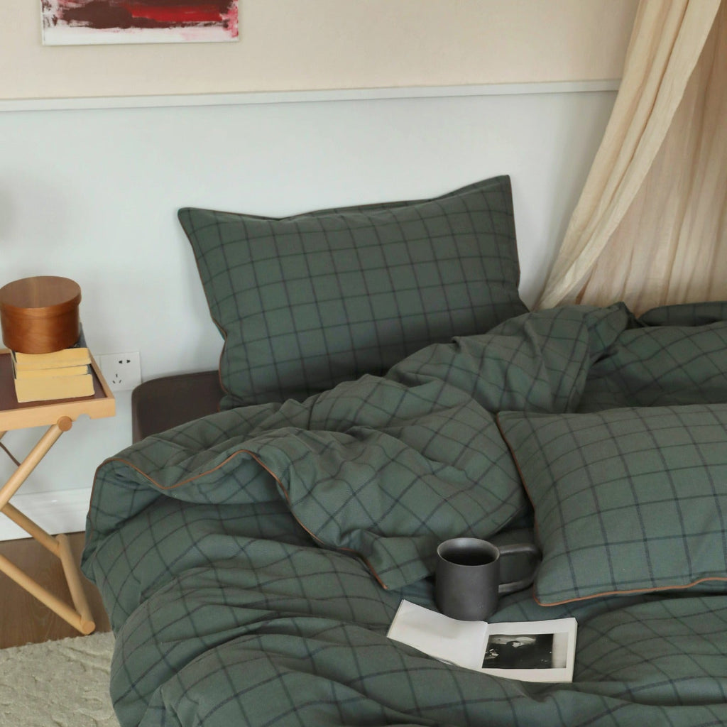 Heritage Plaid Cotton Flannel Bedding Set