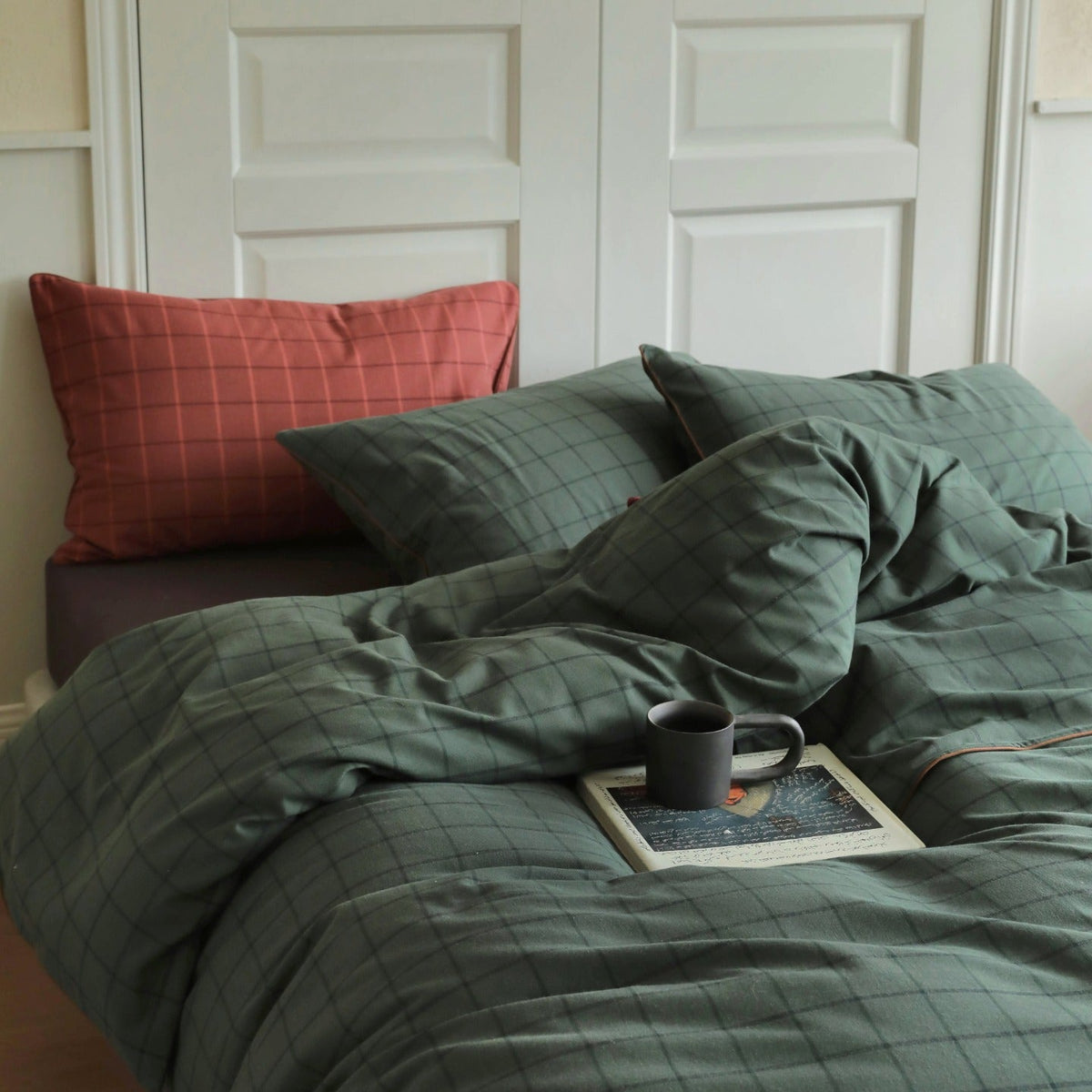 Heritage Plaid Cotton Flannel Bedding Set