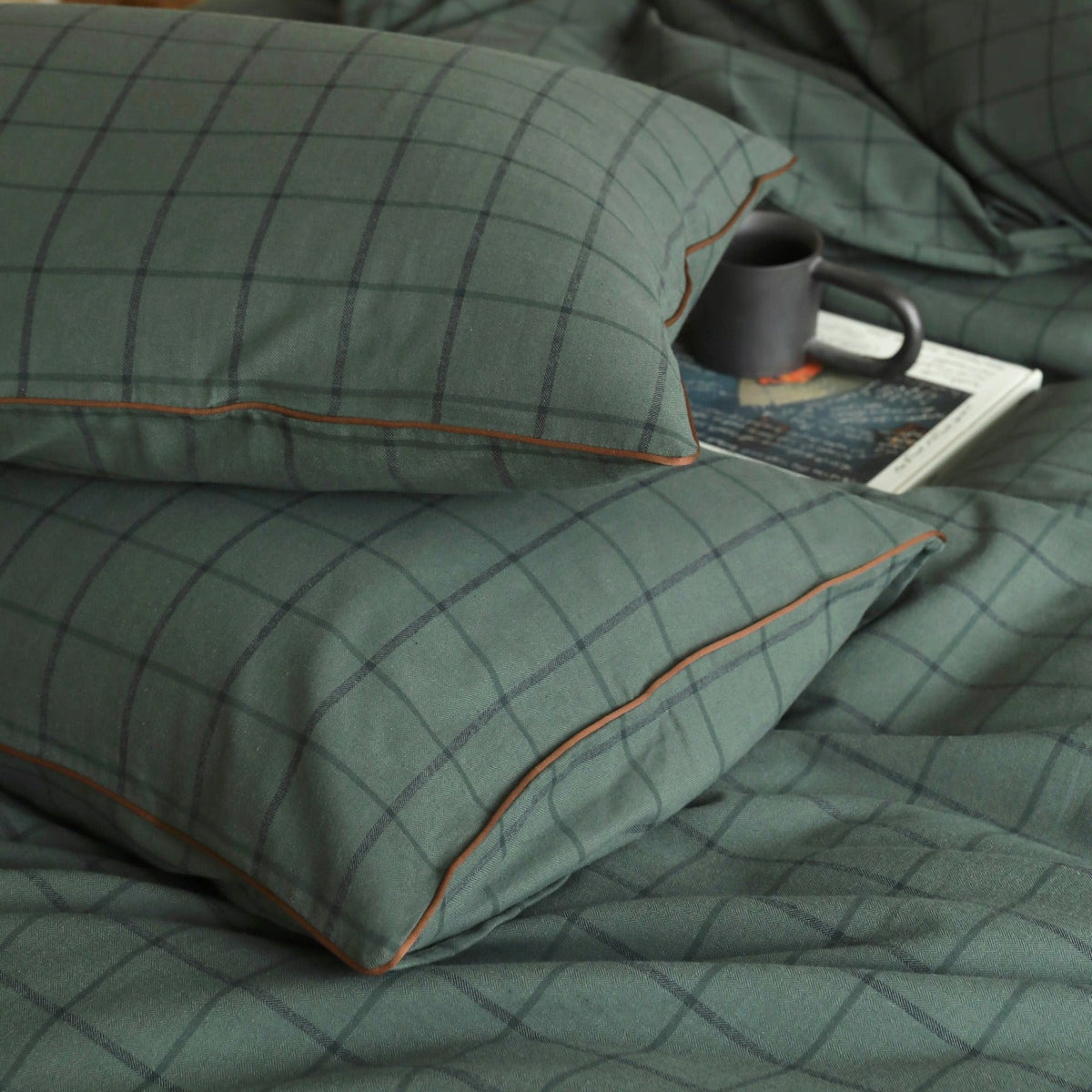 Heritage Plaid Cotton Flannel Bedding Set