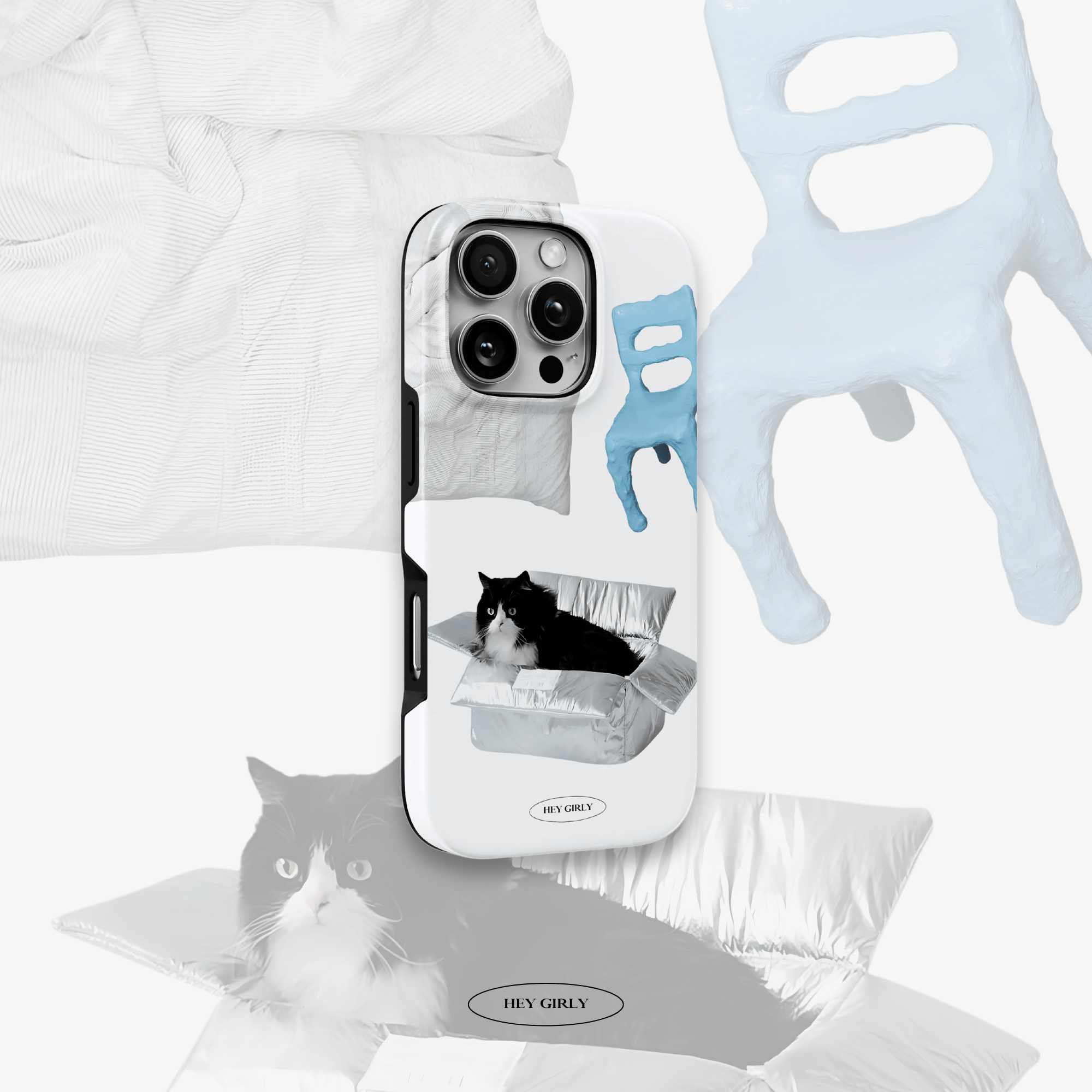 Minimalist Cat iPhone Case
