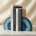 Blue Agate Bookend 2-Piece Set
