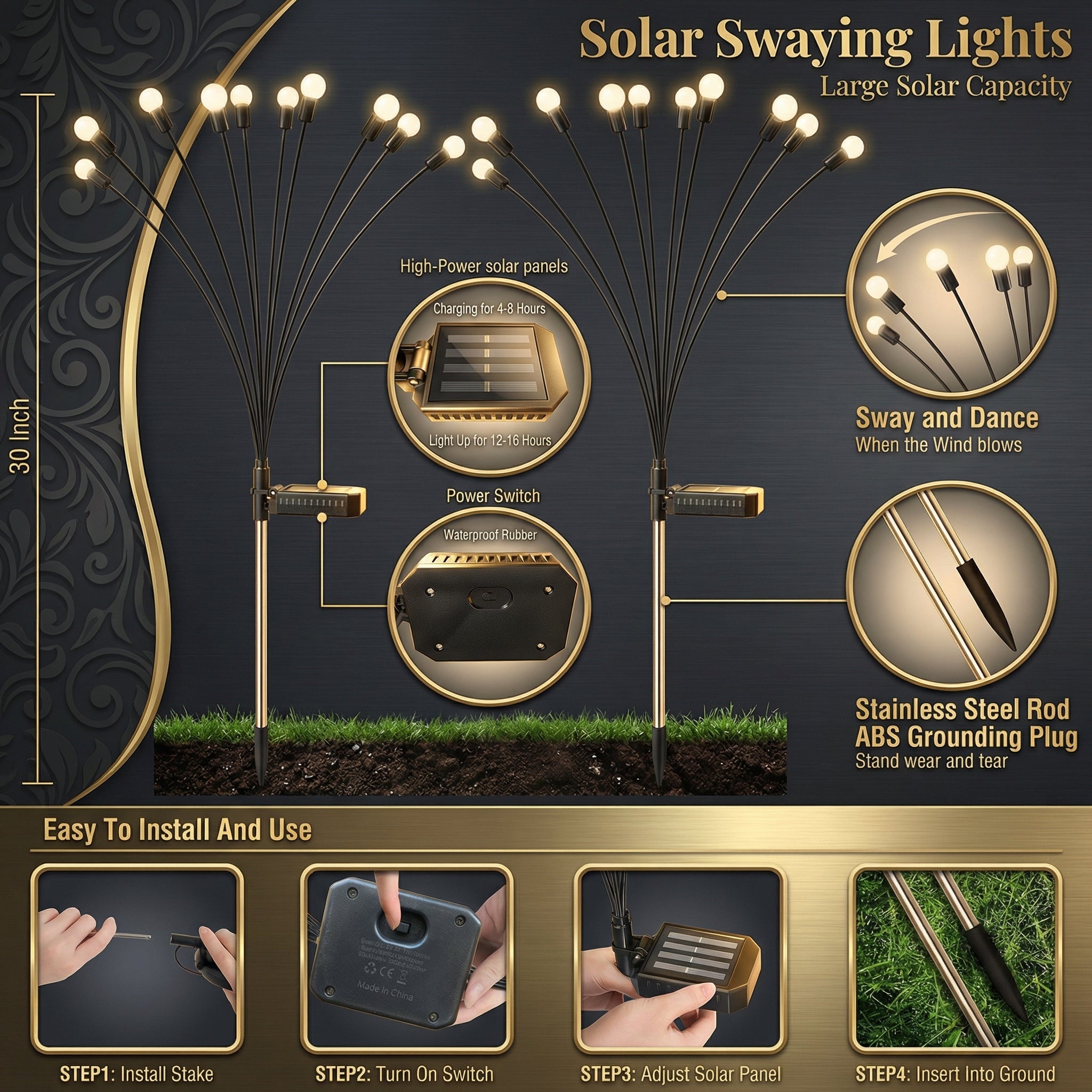 Solar Swaying Garden Lights