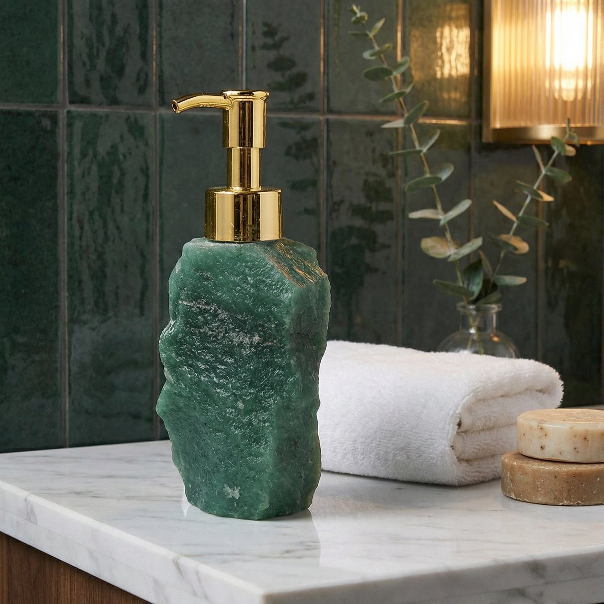 Crystal Soap Dispenser Jade