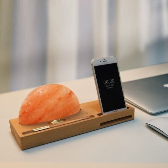 Himalayan Salt Lamp Wireless Charging Station
