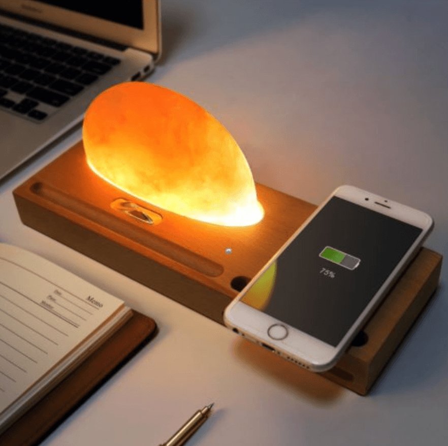 Himalayan Salt Lamp Wireless Charging Station