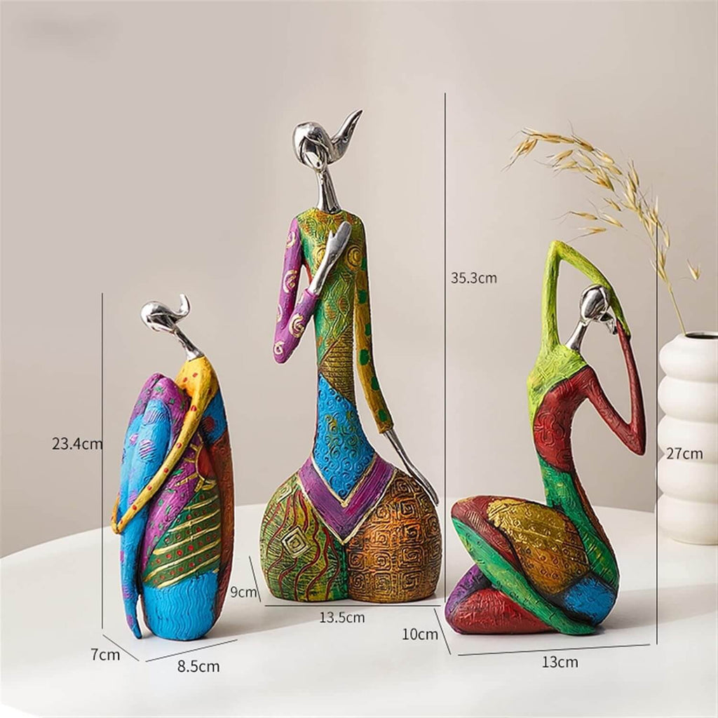 Abstract Resin Woman Sculpture