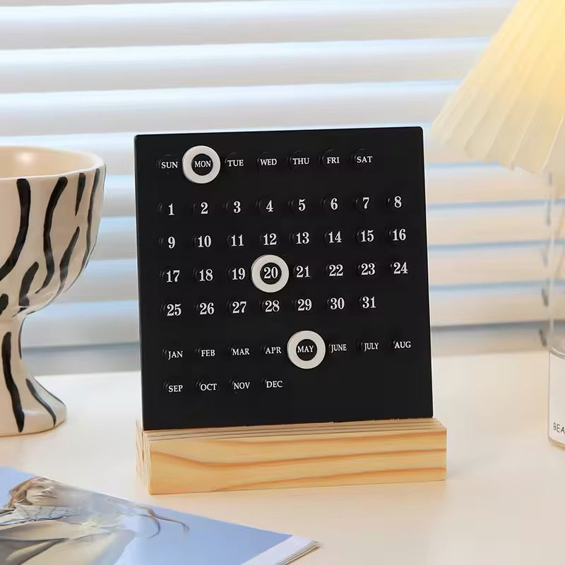 Acrylic Tabletop Calendar Black