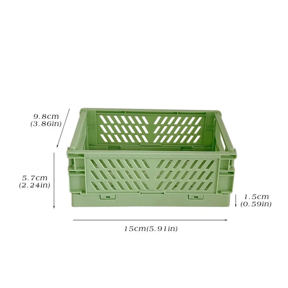 Pastel Storage Crates Green