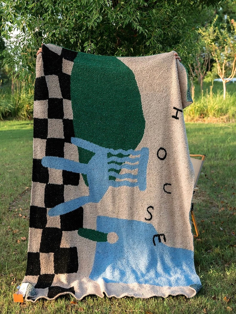 Abstract Chair Throw Blanket