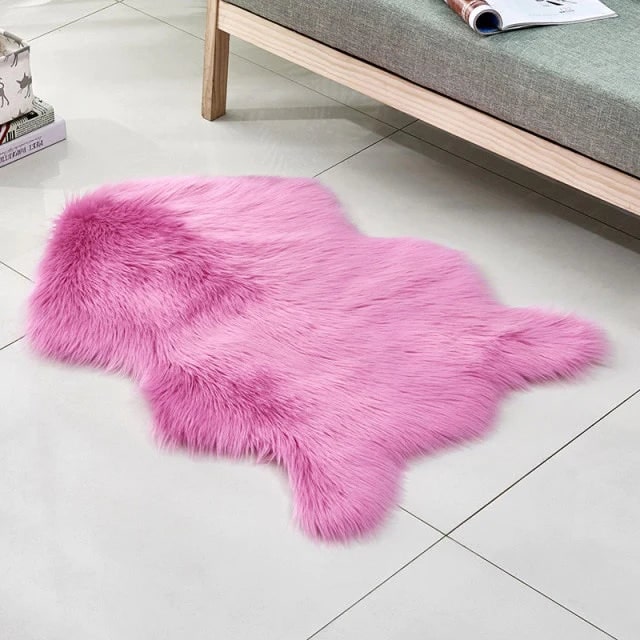 Fluffy Rug Pink