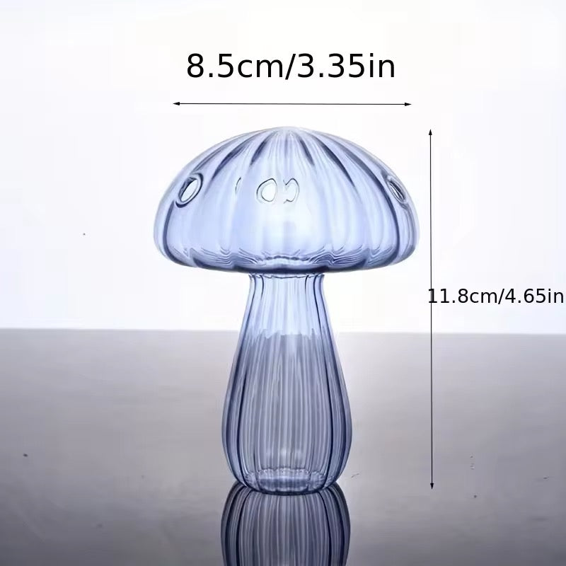 Glass Colorful Mushroom Vase E