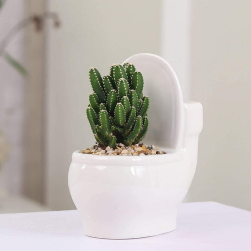 Artisan Crafted Clay Bathroom Plant Holder Default Title