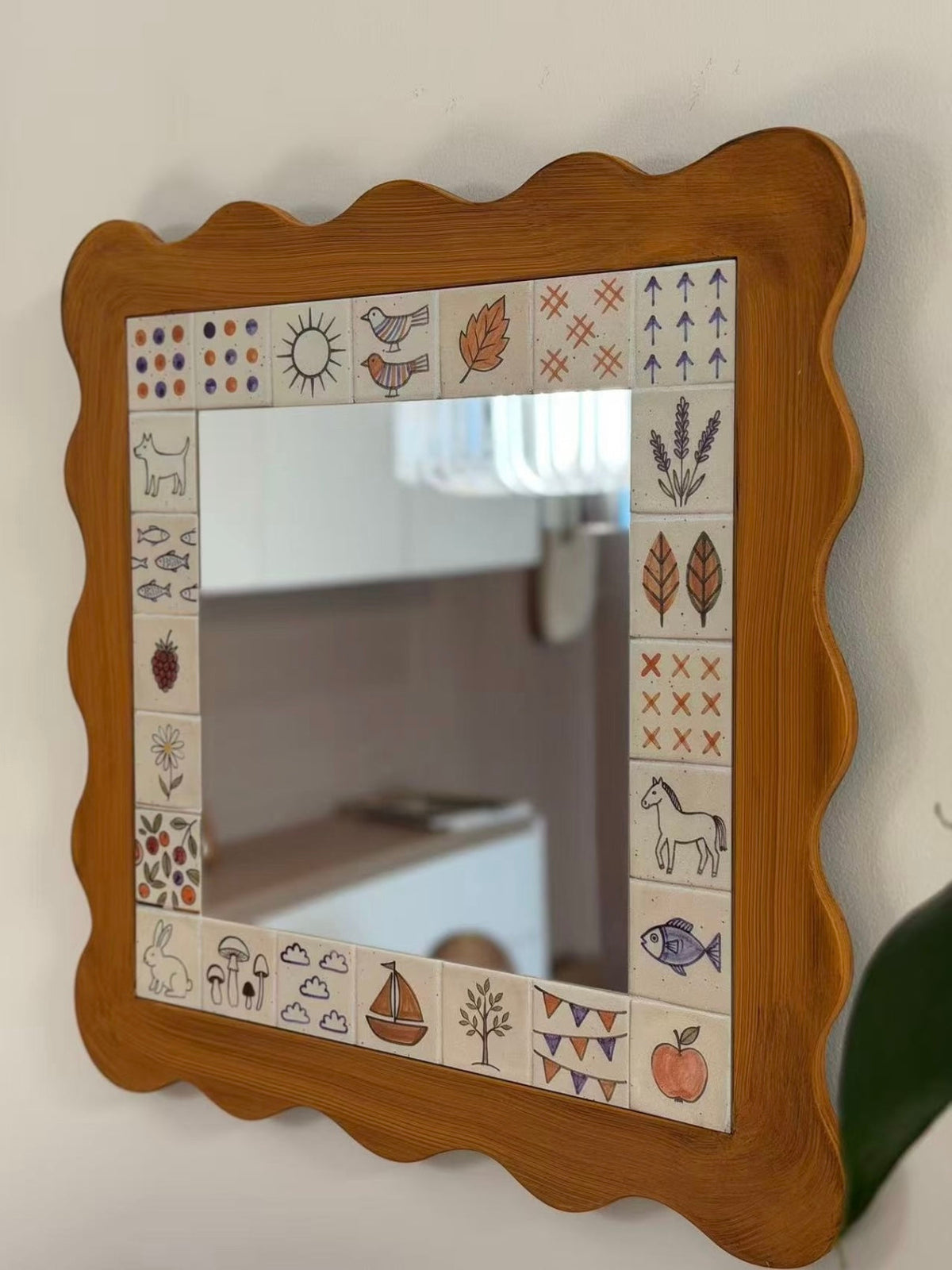 Cottagecore Scalloped Mirror