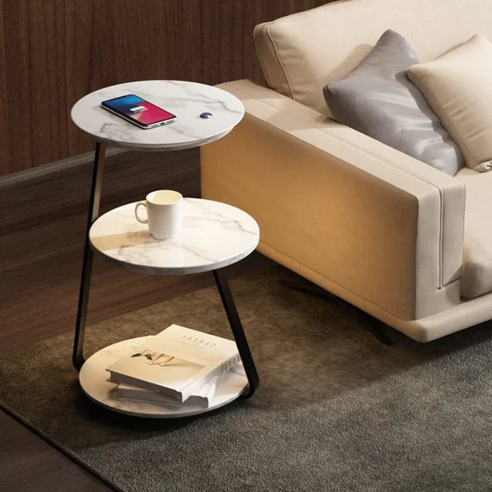 LED Wireless Charging Table Marble