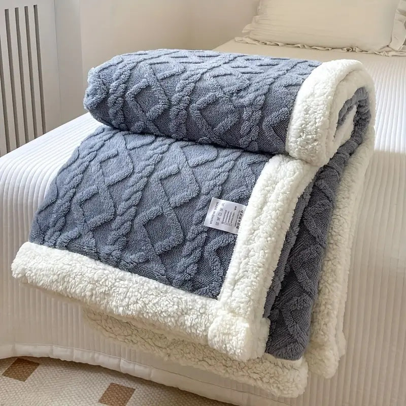Snuggle Sherpa Blanket Blue Berry