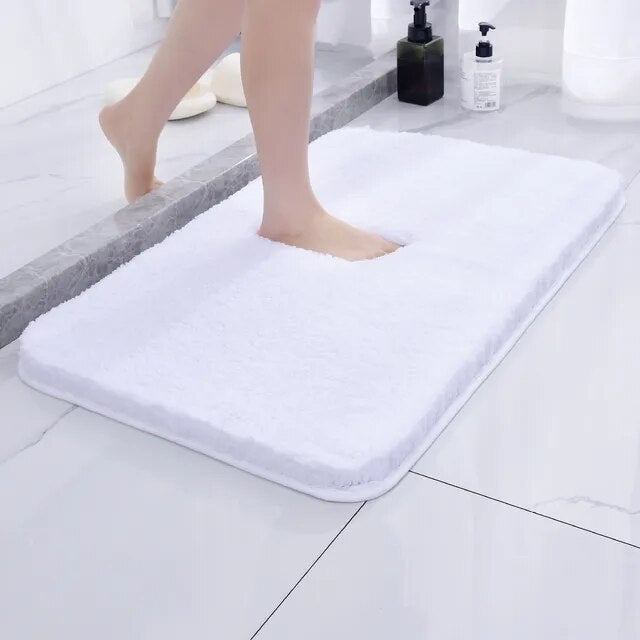 Fur & Plush Bath Rug White