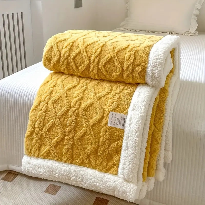 Snuggle Sherpa Blanket Golden Sunrise