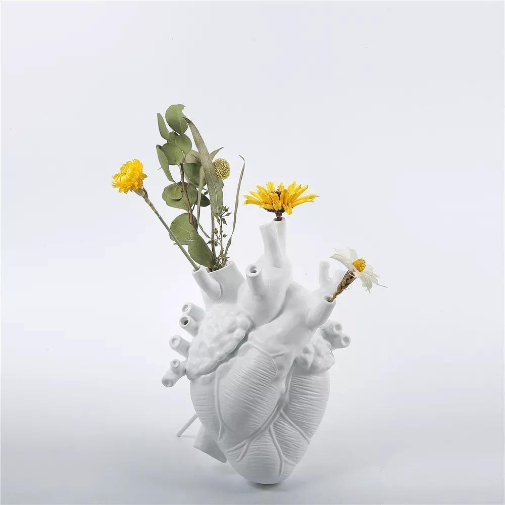 Heart-Shaped Ceramic Vase