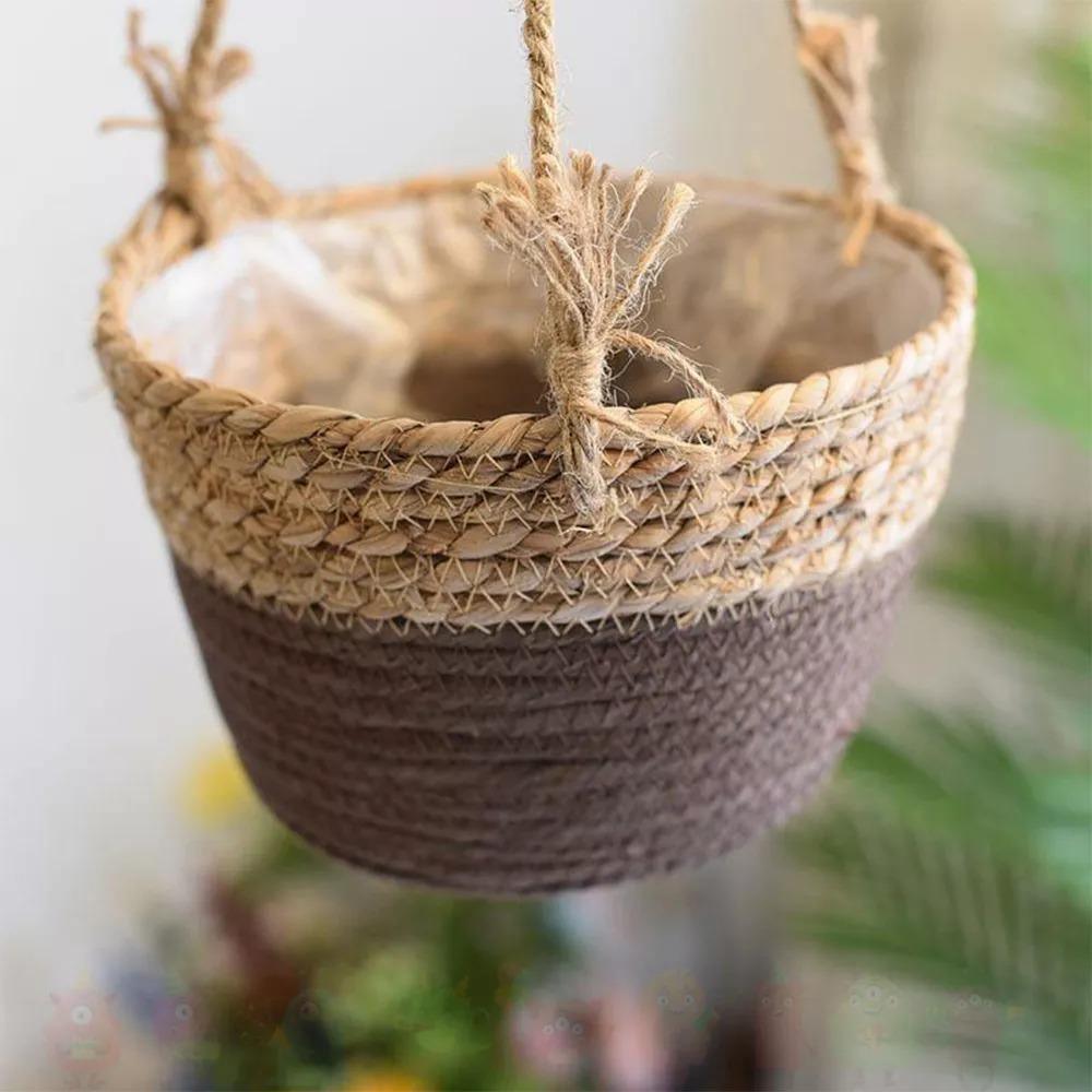 Hanging Planter Basket SaddleBrown